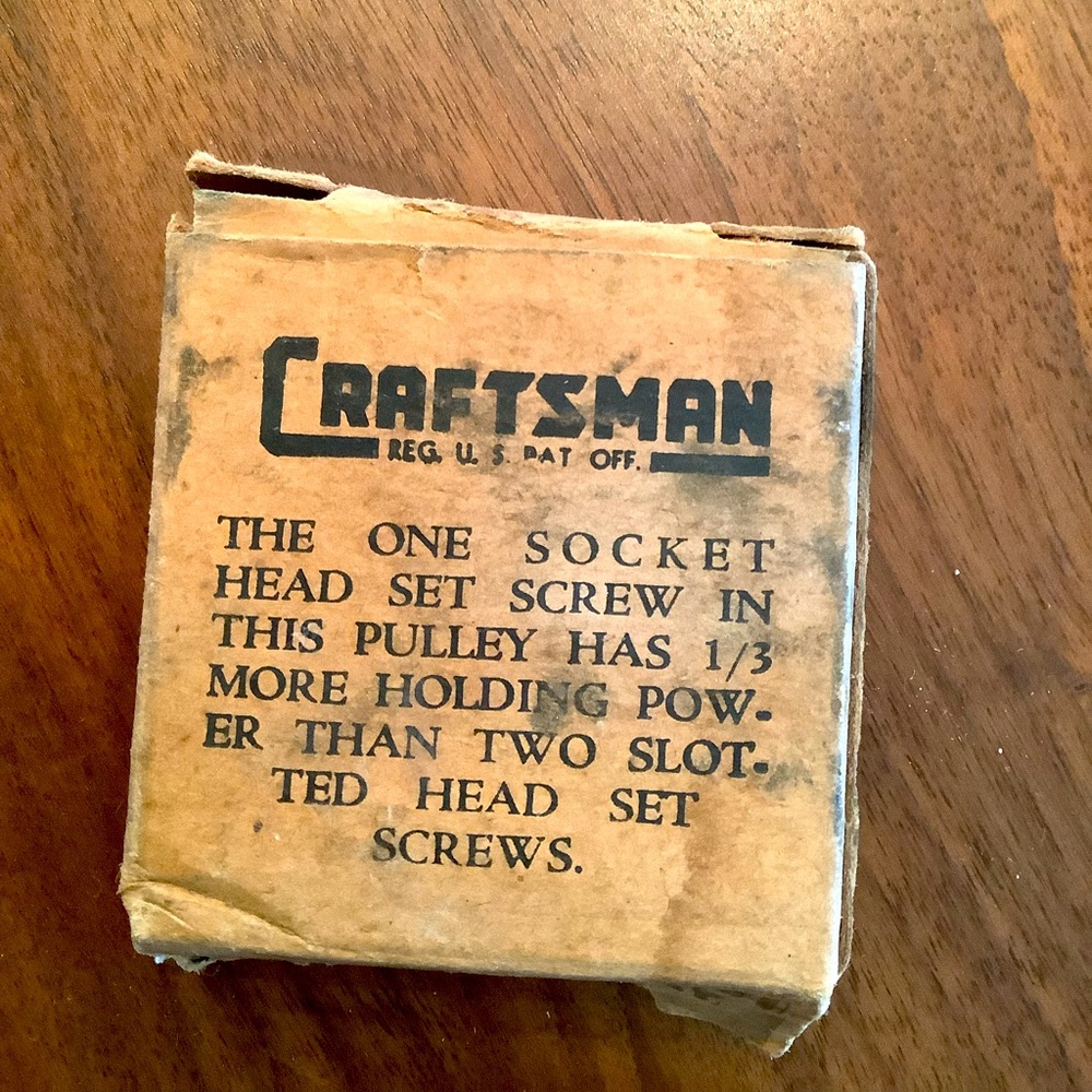 Vintage, craftsman, 2 inch aluminum, pulley with half inch bore